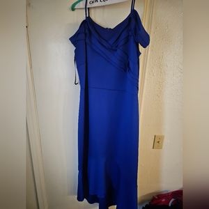 Blue formal high low dress